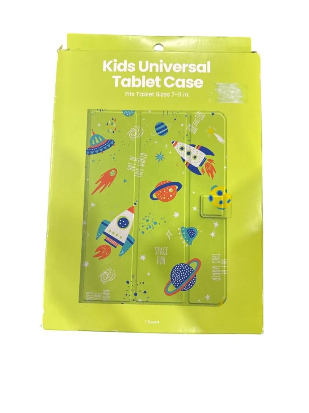 Kids Universal Tablet Case Space Design Fits 7-11 Inch Tablets With Magnetic Clo